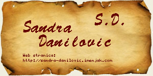 Sandra Danilović vizit kartica